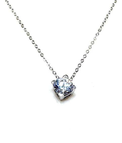 Necklace EXTRA GOLD Woman in White Gold Cubic Zirconia 9K P.L. ZIRC G 1.10 B - 9K P.L. ZIRC G 1.10 B